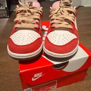Nike Women’s Dunk Low Premium Red and Cream